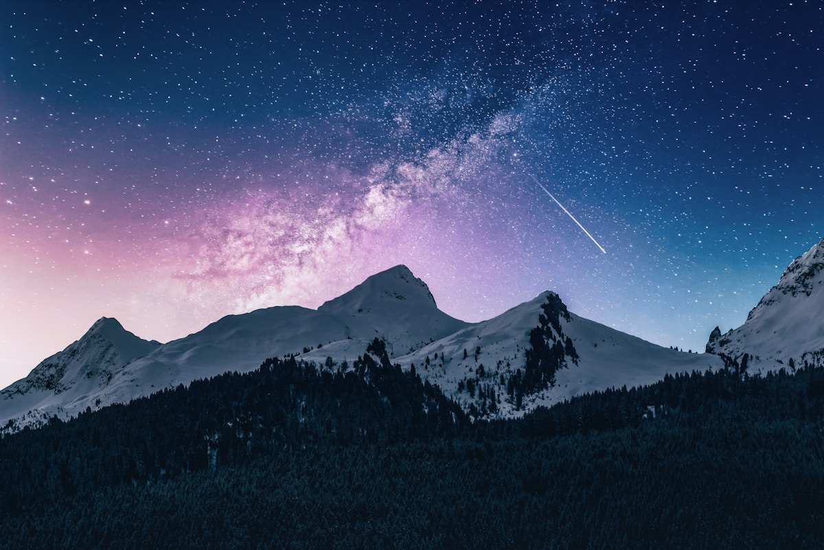 Starry night sky over a remote mountain landscape on Kilimanjaro's Northern Circuit