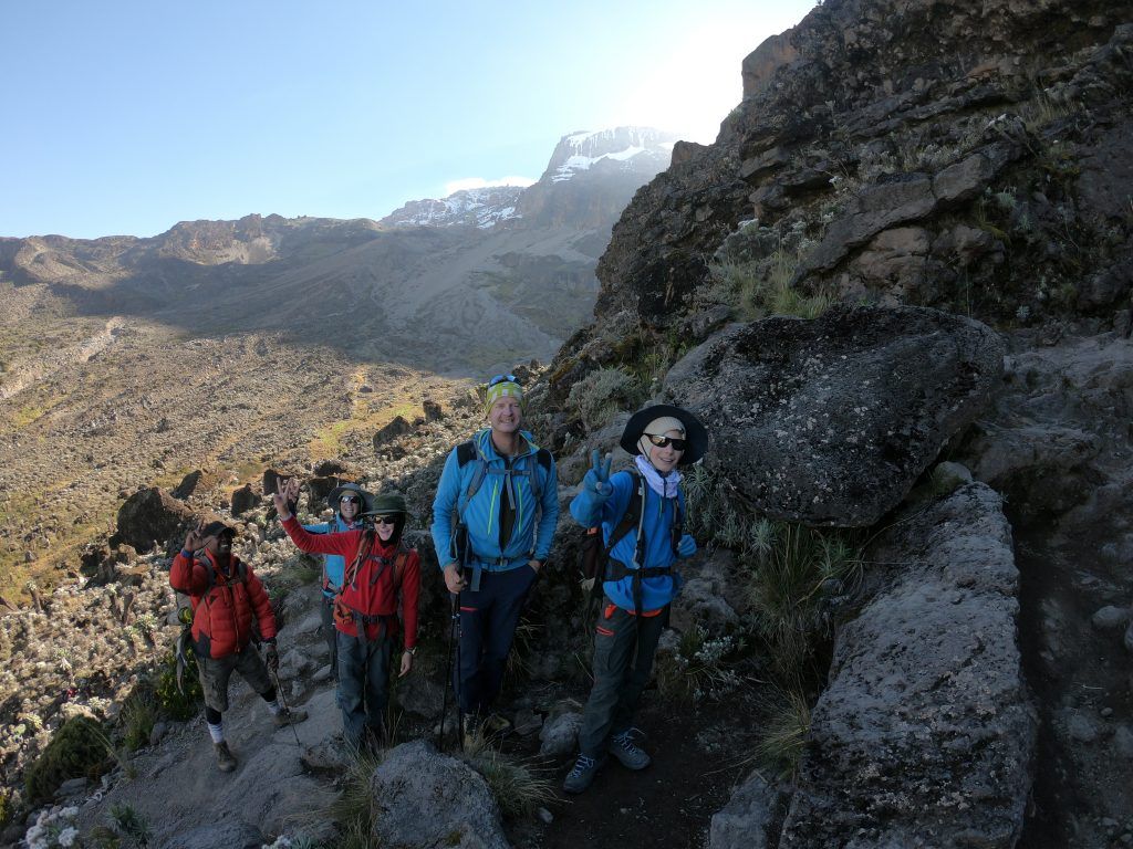 KiliPeak guides and climbers on the mountain